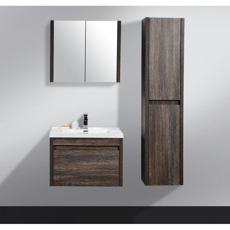 Alexandra wall hung bathroom vanity in Silver Oak