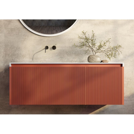 Rimini wall hung bathroom vanity 1200mm Potter√ïs Clay