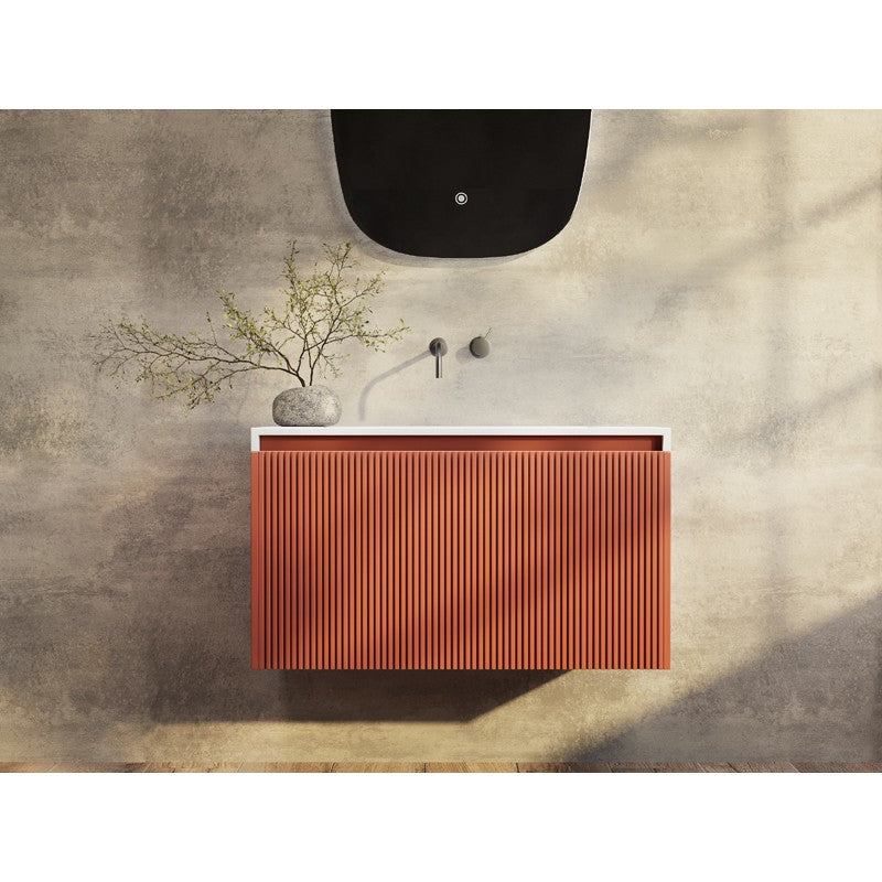 Rimini wall hung bathroom vanity 800mm Potter√ïs Clay