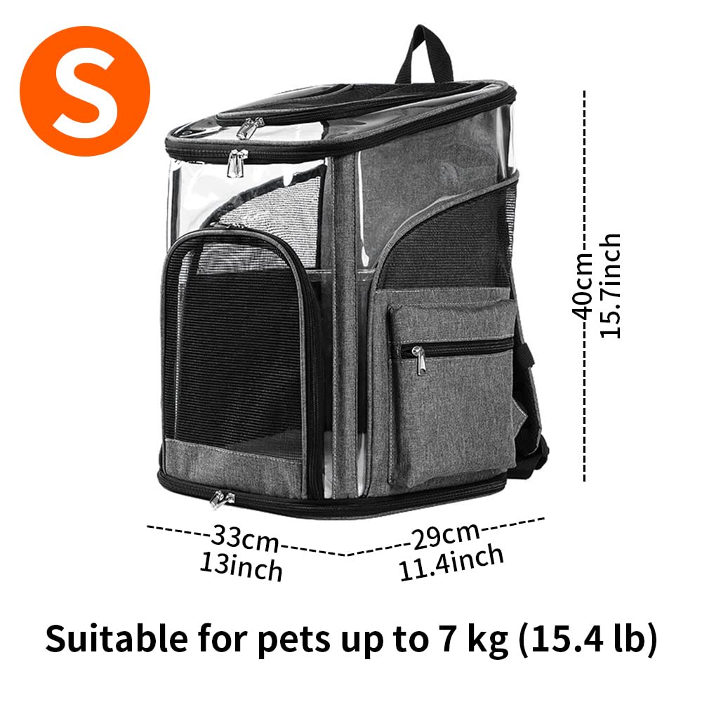 Cat Pet Carrier Backpack Dog Puppy Travel Space Bag Breathable Soft (S) LIFEBEA