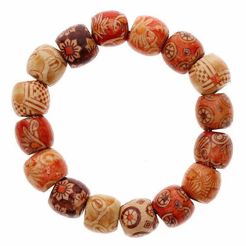 200Pcs Mixed Large Hole Boho Wooden Beads For Macrame European Charms Diy Crafts