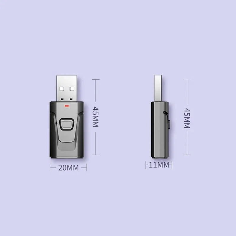 2 in 1 Bluetooth 5.0 USB Audio Transmitter Receiver with 3.5mm AUX Adapter
