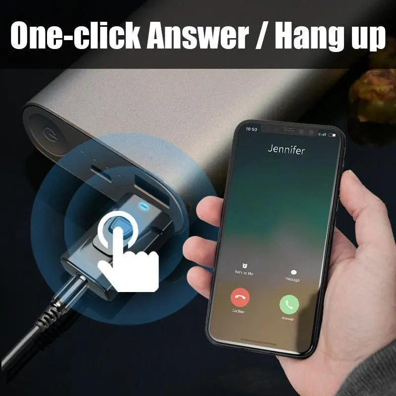 2 in 1 Bluetooth 5.0 USB Audio Transmitter Receiver with 3.5mm AUX Adapter
