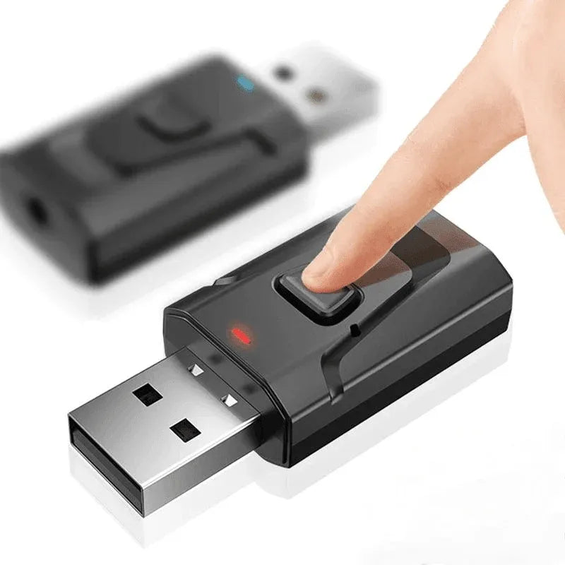 2 in 1 Bluetooth 5.0 USB Audio Transmitter Receiver with 3.5mm AUX Adapter