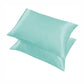 2 Pack Satin Pillowcases Luxury Soft Cushion Covers Bedroom Home Decor - Light Blue