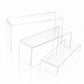 3Pcs Transparent Organiser for Shoes or Cosmetics Clear Acrylic Display Stand Set