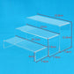 3Pcs Transparent Organiser for Shoes or Cosmetics Clear Acrylic Display Stand Set