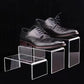 3Pcs Transparent Organiser for Shoes or Cosmetics Clear Acrylic Display Stand Set