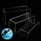 3Pcs Transparent Organiser for Shoes or Cosmetics Clear Acrylic Display Stand Set