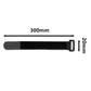 Magic Cable Ties Reusable Winder Coded Organiser Cords Hook Loop Black - 20*300mm  10PCS
