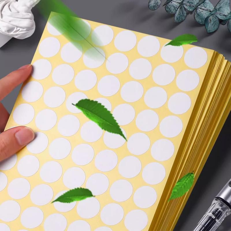 8/13/25/50mm Sticker Dots Adhesive Round Labels Circular Scrapbooking Light Green - 50mm 8 Dots - 5 Sheets