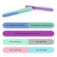 7 Way Professional Natural Nail File Straight Buffer Sanding Manicure Tools - 5 PCS