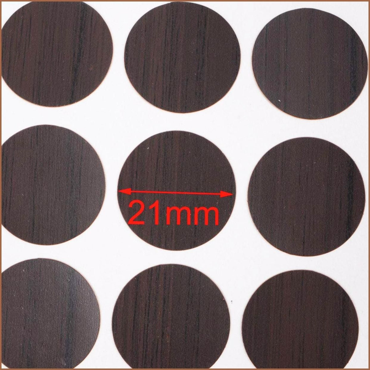 54 X Self Adhesive Decorative Screw Cover Caps Holes Cams Furniture Kitchen 20mm - PC 205