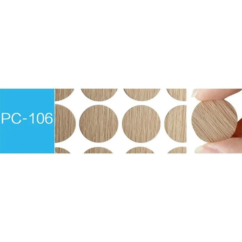 54 X Self Adhesive Decorative Screw Cover Caps Holes Cams Furniture Kitchen 20mm - PC 205