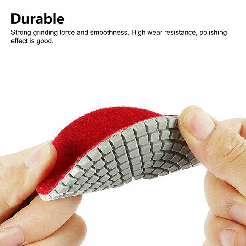 10PCS 100mm Diamond Polishing Pads Set for Granite Marble Concrete Tile
