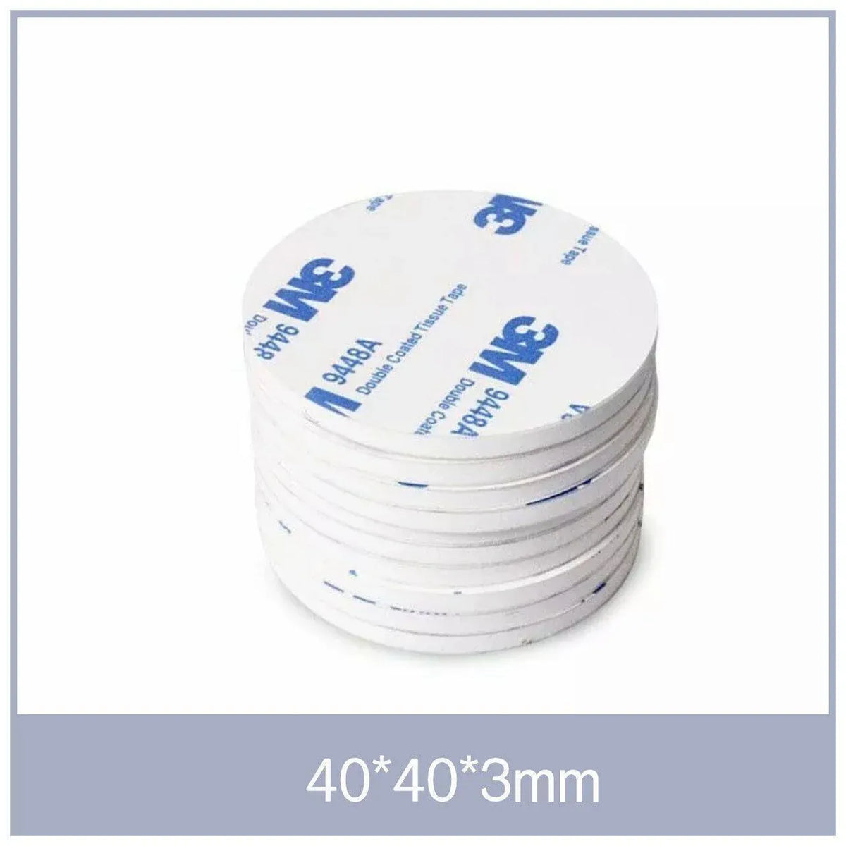 Round 40 x 3mm 3M Double Sided Foam Sticker Tape Side Wall Car Self Adhesive Pads - 4pcs