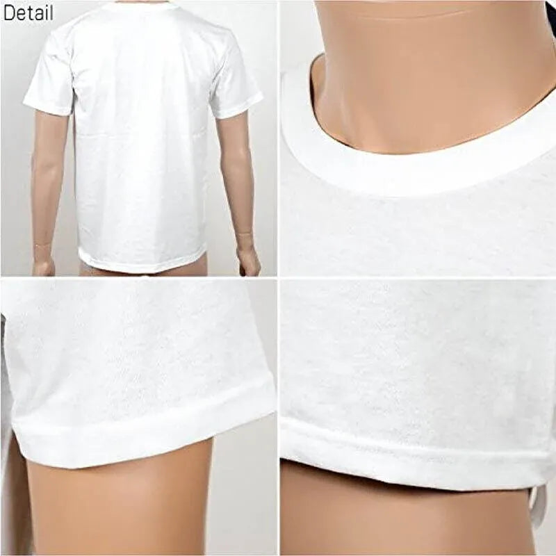 Heavy Cotton Short Sleeve T Shirt Plain Basic Tee Mens Top Dark Blue Size Large - 4XL