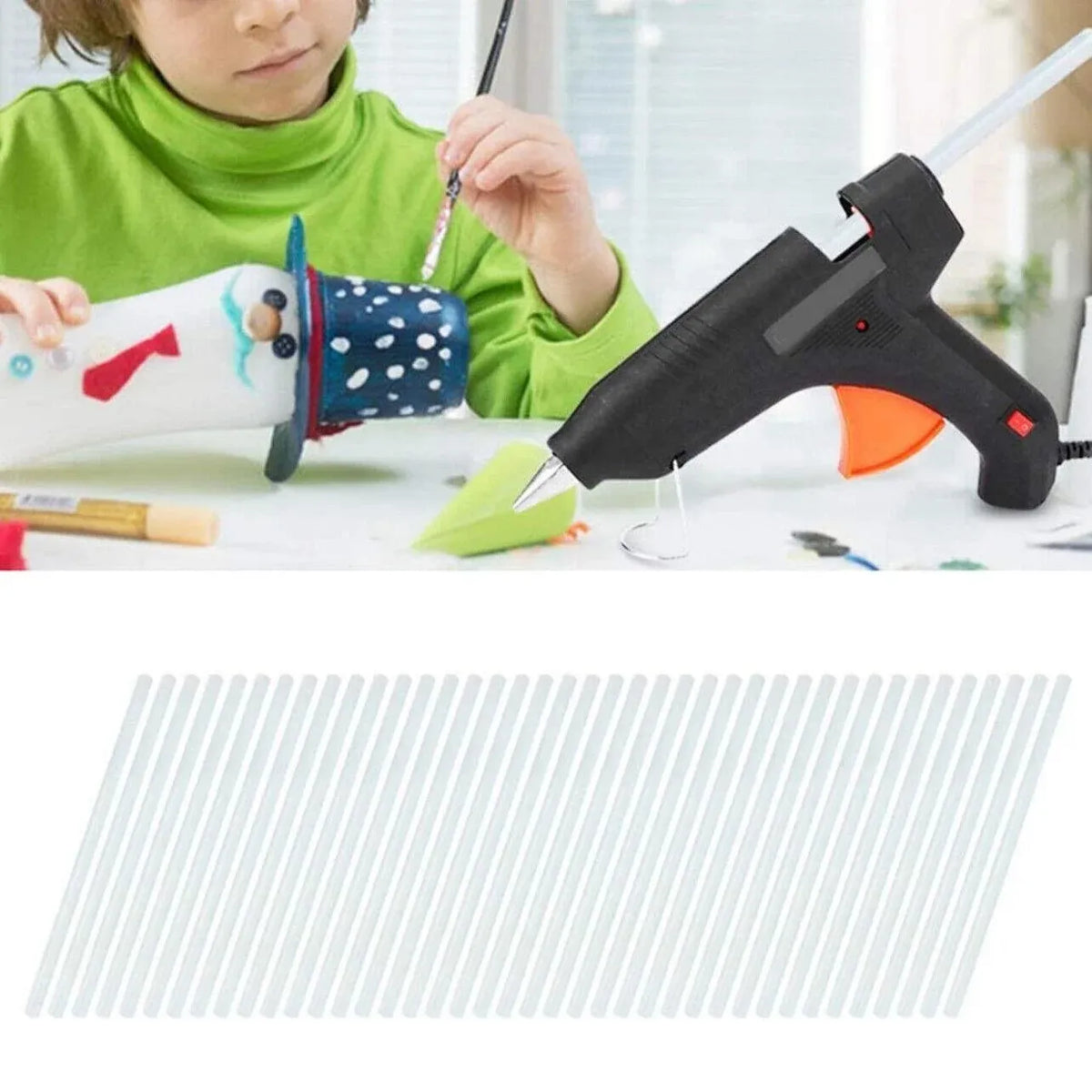 Clear Hot Melt Glue Sticks Adhesive Craft Stick for DIY Glue Tool 7mm 11mm - 7mm x 100mm 10pcs