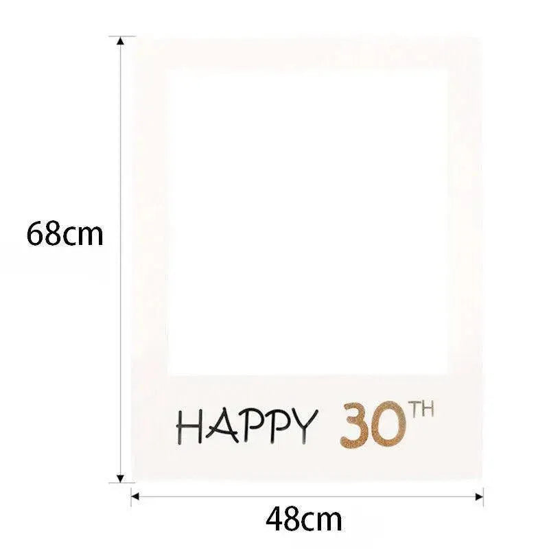 1Th 18Th-60Th Photo Booth Props Picture Frame Wedding Birthday Party Decoration - Happy 21ST