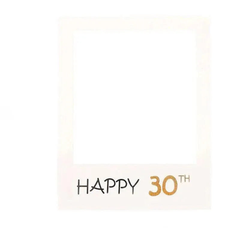 1Th 18Th-60Th Photo Booth Props Picture Frame Wedding Birthday Party Decoration - Happy 30TH