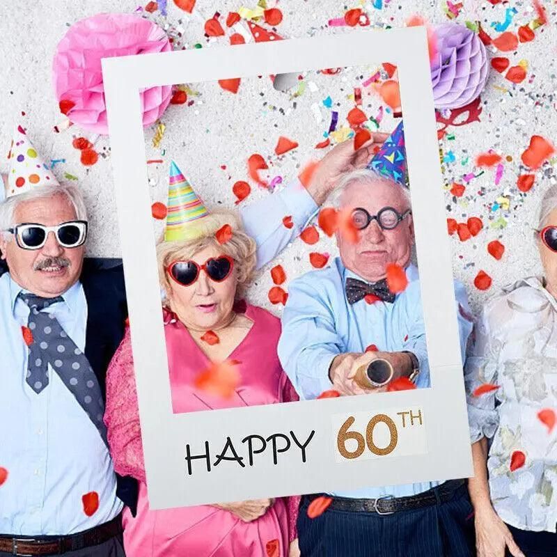 1Th 18Th-60Th Photo Booth Props Picture Frame Wedding Birthday Party Decoration - Happy 30TH