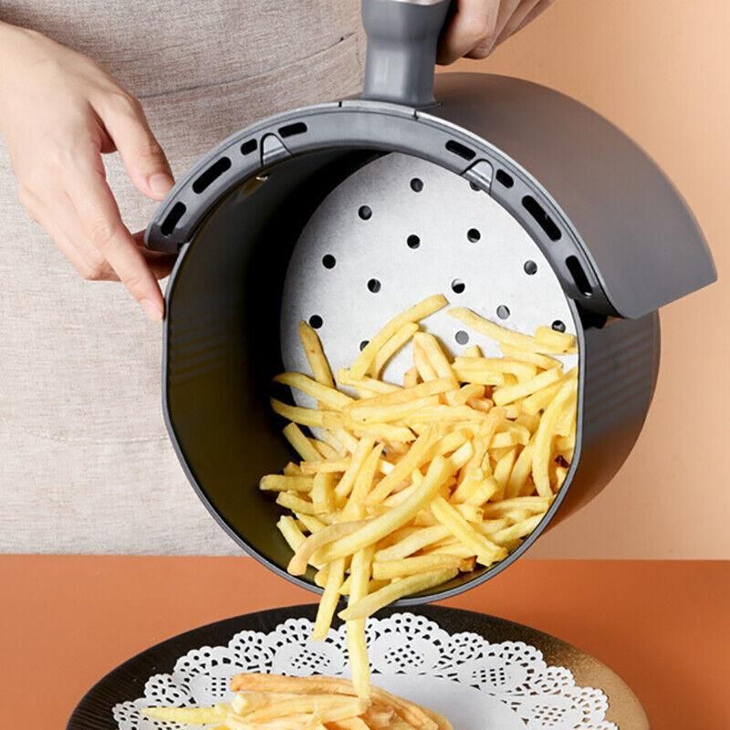 100Pcs 7/8/9 Non-Stick Air Fryer Parchment Liners - 18CM
