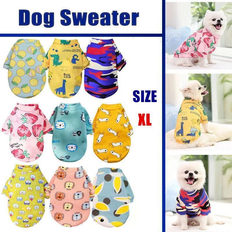 XL Size Cute Pet Dog Warm Jumper Sweater Clothes Cat Knitwear Knitted Coats Winter - Yellow Duck