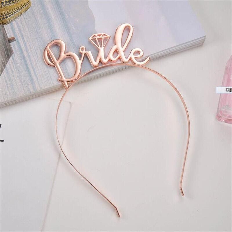 Bride To Be Hen Veil Sash Tiara Hens Night Bridal Shower Kitchen Tea Accessories - Black/Gold Sash