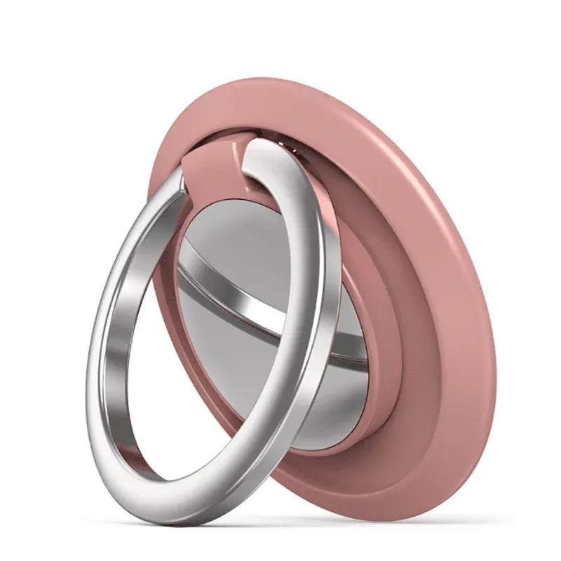 Iring Phone Ring Finger Holder Stand Car Mount Hook For Iphone Ipad Mobile Grip - A4- Rose Gold