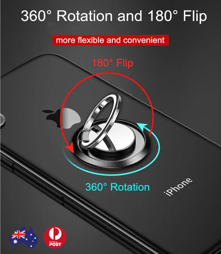 Iring Phone Ring Finger Holder Stand Car Mount Hook For Iphone Ipad Mobile Grip - F- Rose Gold