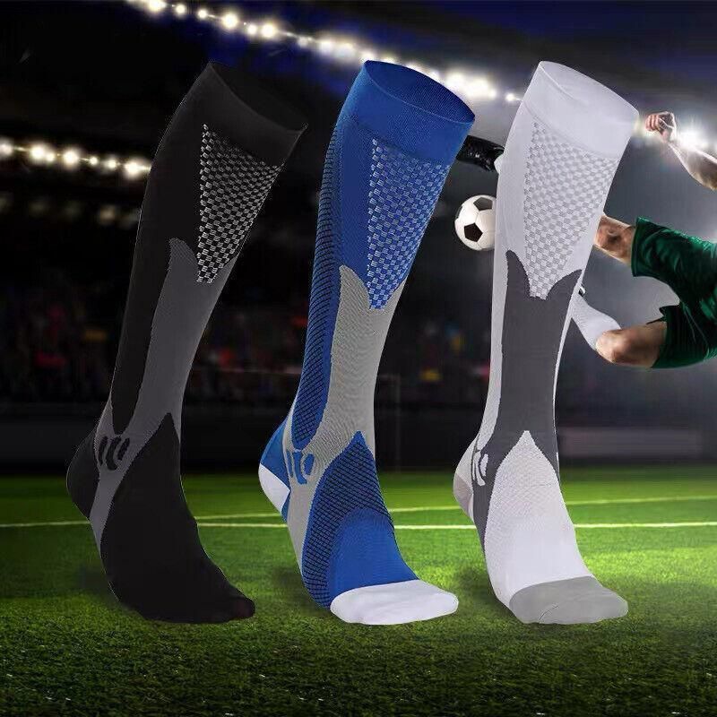 Copper Compression Socks for Running Travel Sports Anti Fatigue Support XXL Unisex - Blue