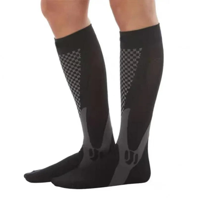 Copper Compression Socks for Running Travel Sports Anti Fatigue Support XXL Unisex - Blue