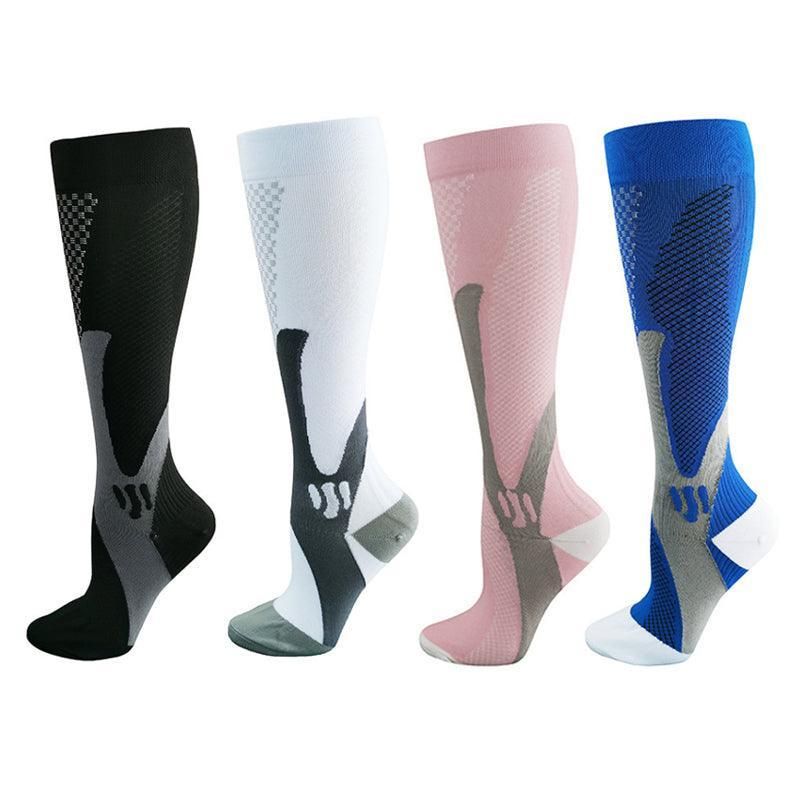 Copper Compression Socks for Running Travel Sports Anti Fatigue Support XXL Unisex - Pink