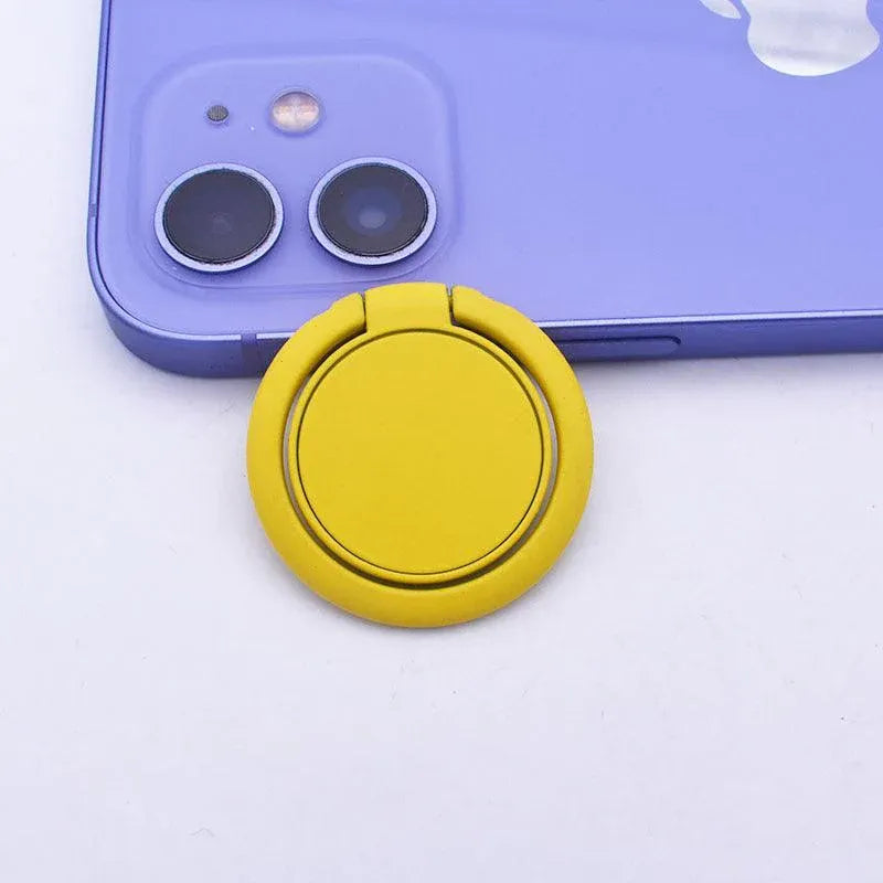 Phone Ring Bracket 360 Degree Rotation Solid Colour Mobile Holder Grip Stand - Pink