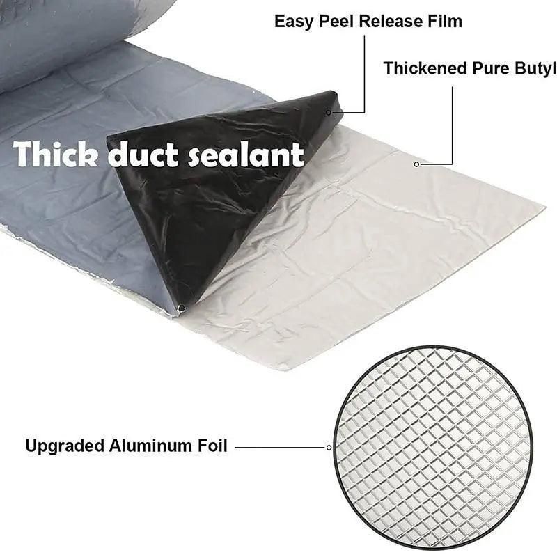 5M Waterproof Tape Butyl Rubber Aluminium Foil Roof Pipe Caravan Repair Flashing - 10cm* 5m* 1 Unit