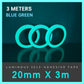 2cm x 3m Glow in the Dark Fluorescent Tape Self-Adhesive Strip for Marking and Decor - Red 2cm*3m