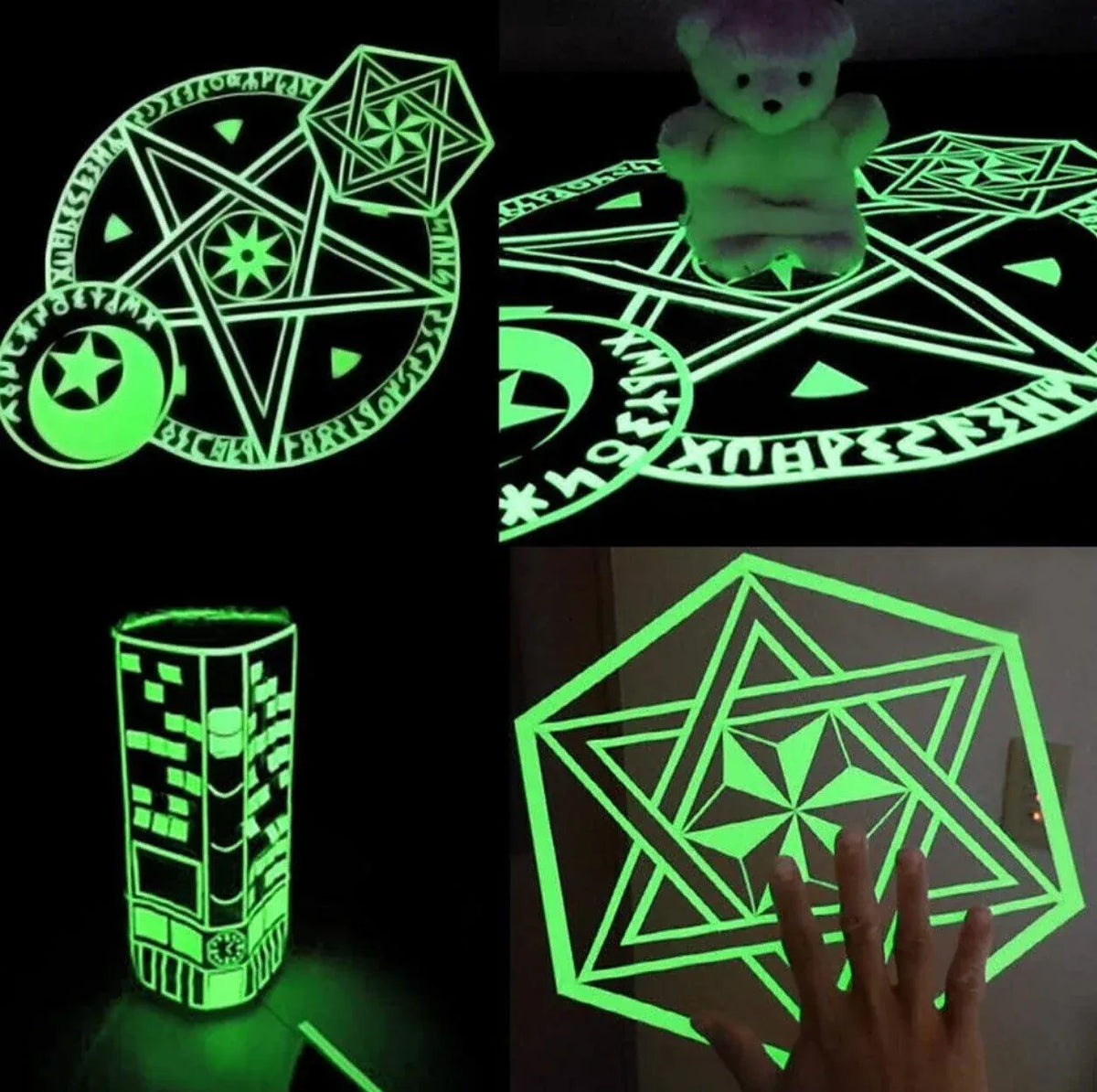 2cm x 3m Glow in the Dark Fluorescent Tape Self-Adhesive Strip for Marking and Decor - Red 2cm*3m