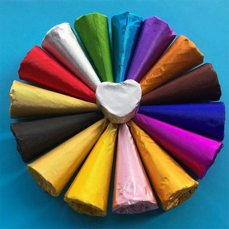 100PCS Tin Foil Aluminium Wrapping Square Chocolate Wrappers 10CM - Red/Embossed