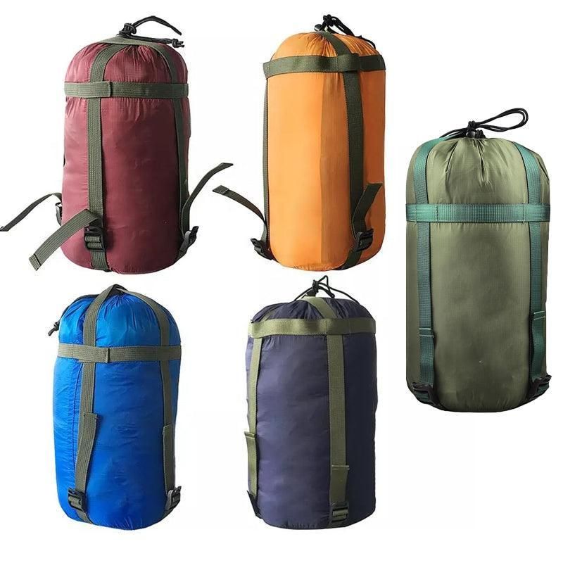 Waterproof Compression Stuff Sack Camping Storage Bag Outdoor Sleeping Bag - Wine Red