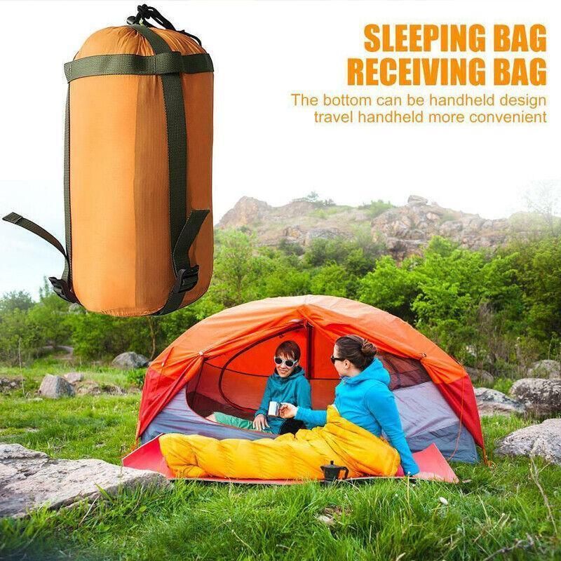 Waterproof Compression Stuff Sack Camping Storage Bag Outdoor Sleeping Bag - Wine Red