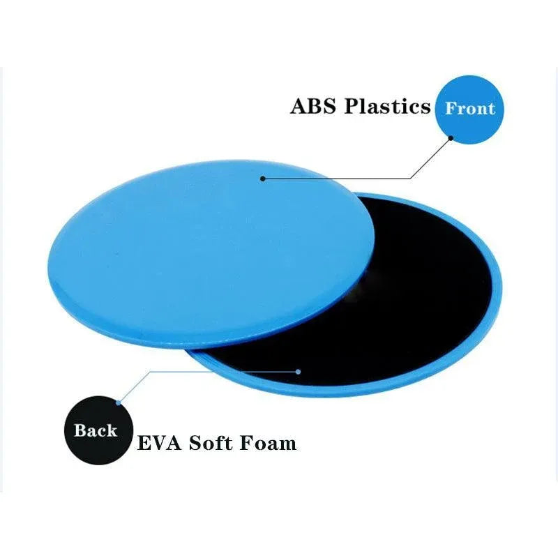 2PCS Core Sliding Discs Fitness Sliders for Home Gym Yoga Gliding Exercise 17cm - Blue
