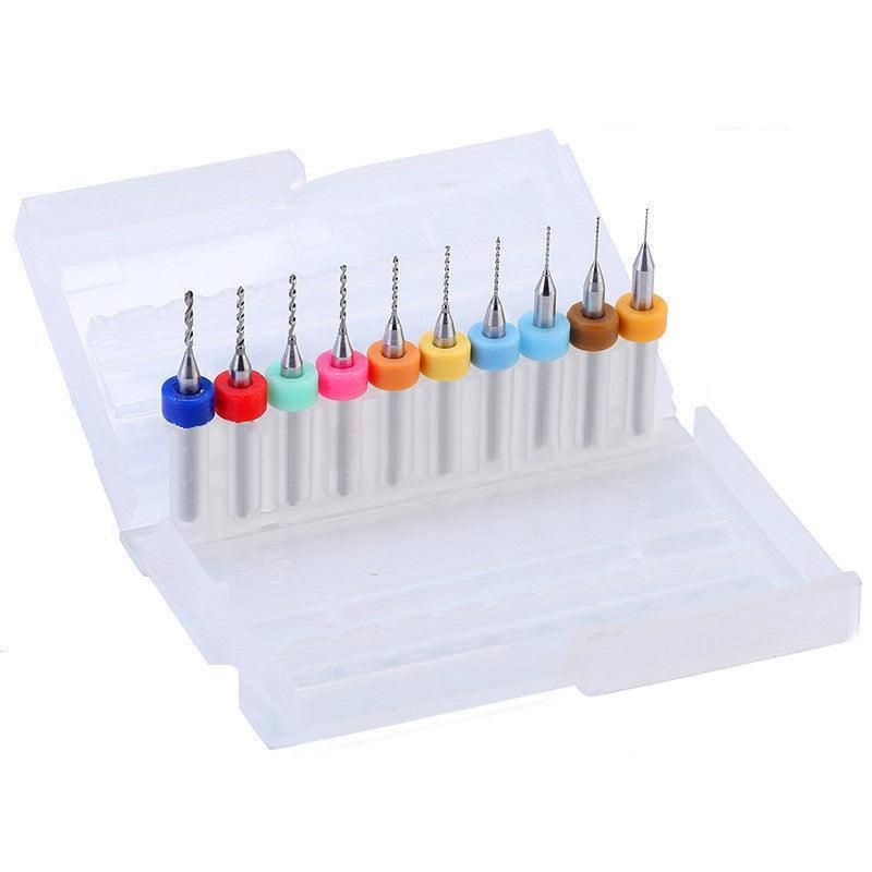 10X Tungsten Steel Micro Drill Bits 0.1-1.2mm for Rotary Tool - 0.3-1.2MM