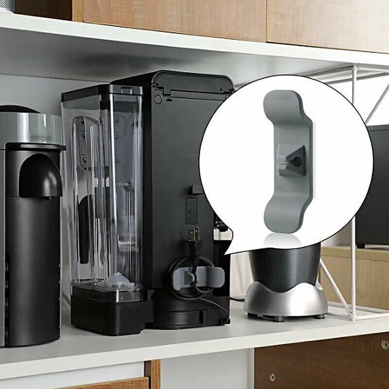 Cord Organizer Wrap Holder 4pcs Kitchen Appliance Cable Winder Adhesive Clip - 4PCS Black