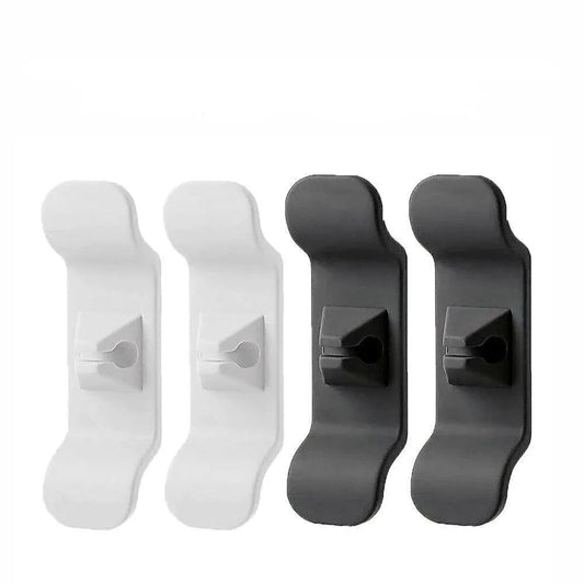 Cord Organizer Wrap Holder 4pcs Kitchen Appliance Cable Winder Adhesive Clip - 2PCS White+2PCS Black
