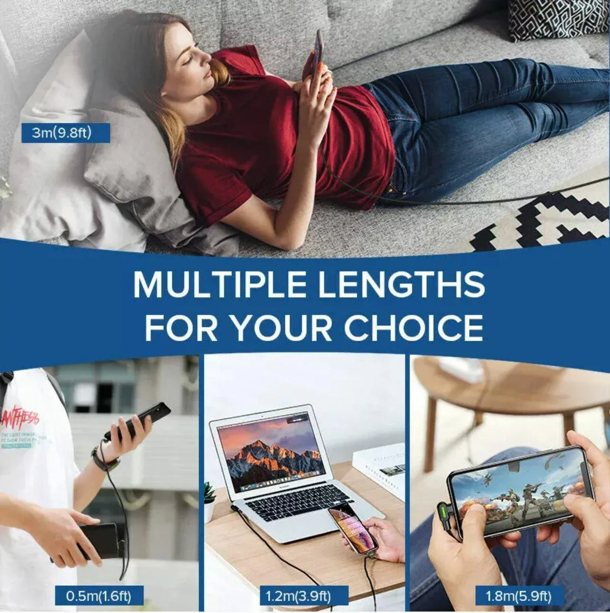 Mcdodo Fast Usb Cable Heavy Duty Charging Syn Charger Iphone 90 Degree Angle - 1.2m