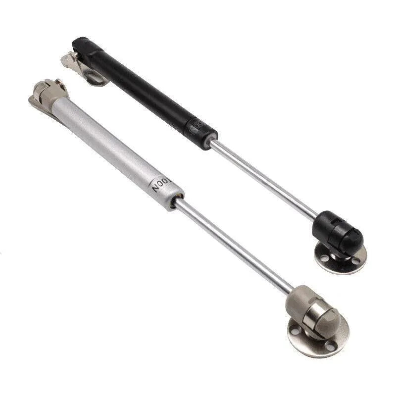 4Pcs 100N Gas Strut Kitchen Cabinet Cupboard Door Hinges Stays - Black