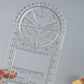 Multifunctional Geometric Ruler Student Mathematics Drawing Tools School Office - Blue-Senior High School