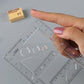 Multifunctional Geometric Ruler Student Mathematics Drawing Tools School Office - Blue-Senior High School