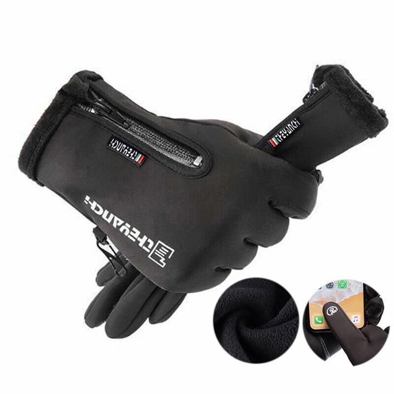 Winter Gloves Thermal Touch Screen Thermal Windproof Warm Grey - M