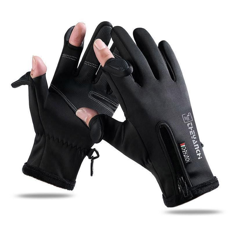 Winter Gloves Thermal Touch Screen Thermal Windproof Warm Grey - M
